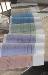 materials spreadsheet