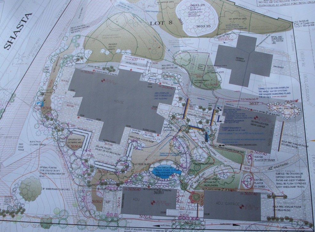 The landscape plans continue to evolve as new structures are added and more water is available for irrigation.