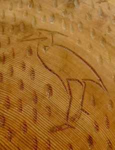 The Great Blue Heron is one of the posts adorned with local wildlife images.